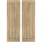 Ekena Millwork Americraft 5-Board Exterior Wood Joined Board-n-Batten Shutters w/ End Batten, ARW103BB518X55UNH, PR ARW103BB518X55UNH - alternate 1